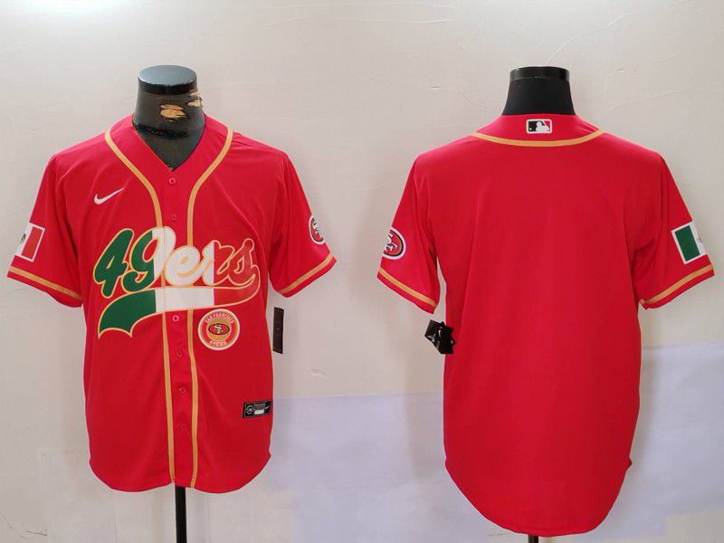 Men San Francisco 49ers Blank Red Second generation Mexican Joint Name 2024 Nike Limited NFL Jersey style 4->san francisco 49ers->NFL Jersey